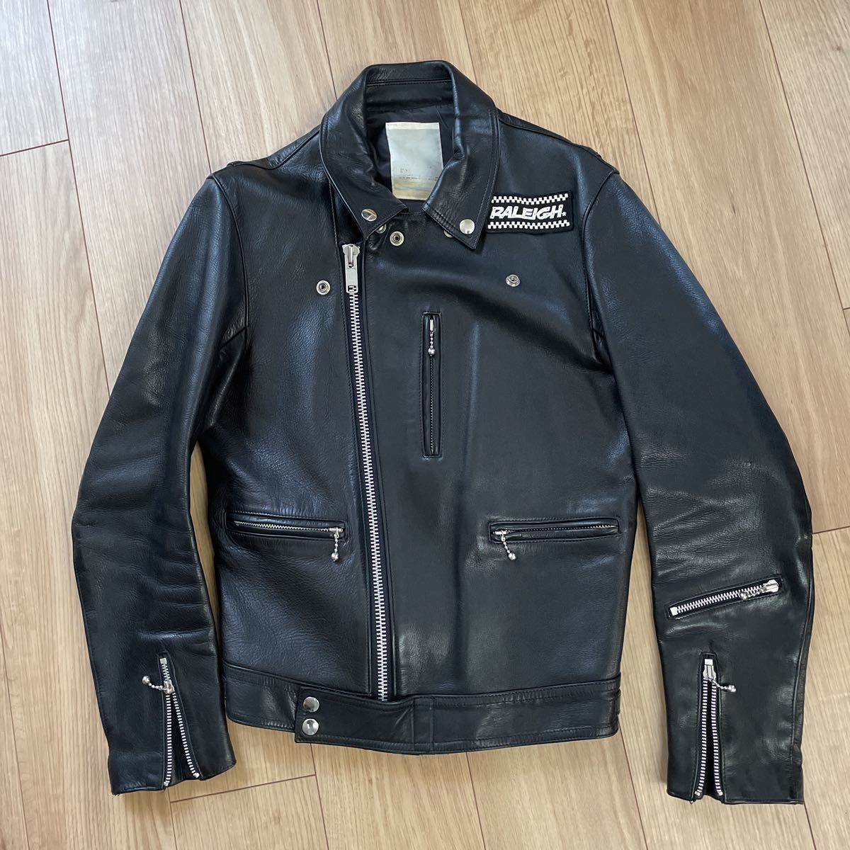 より‼️より値下げ‼️RALEIGH ブラックレザー シングルライダース 34 RALEIGH☆ラリー☆ライダース ☆ 【公式通販】