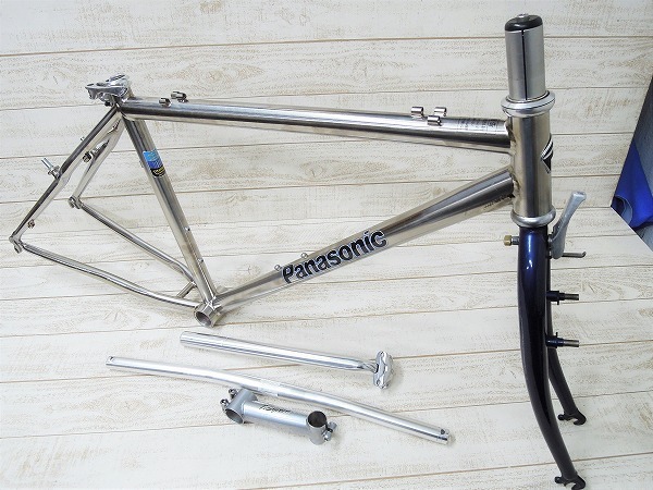 □パナソニック チタンMTBフレーム□100×135mm□パーツ付き□