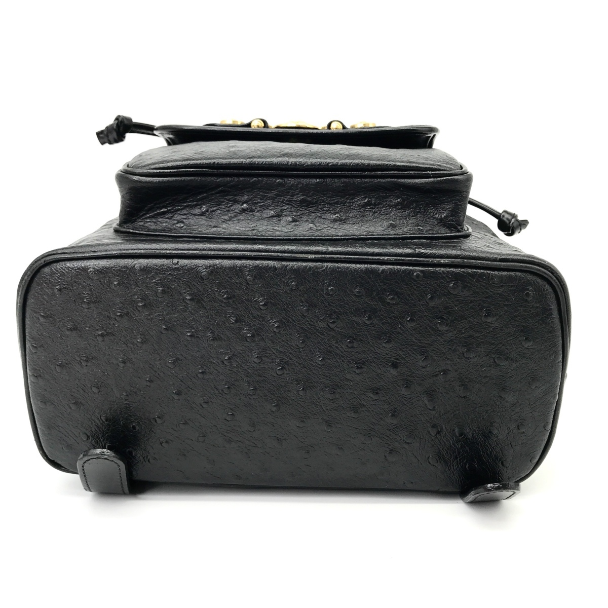 M2347 1円 美品 VERSACE ヴェルサーチ オーストリッチ 型押し 太陽