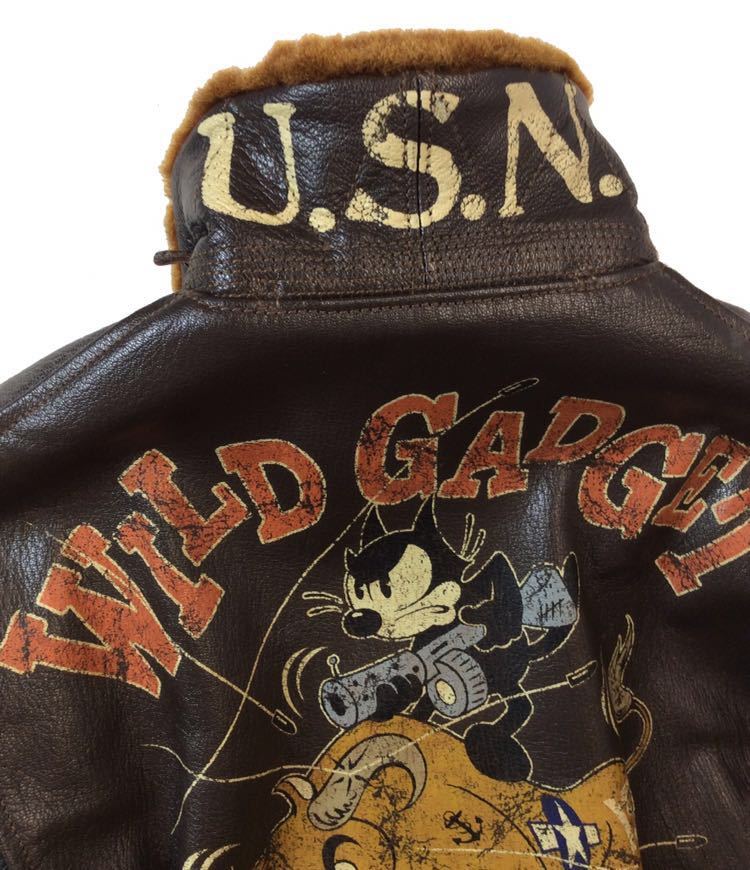 美品 TOYS McCOY トイズマッコイ G-1 フライトジャケット BU AER U.S.NAVY レザー WILD GADGET USS INTREPID CV-11 フィリックス 38