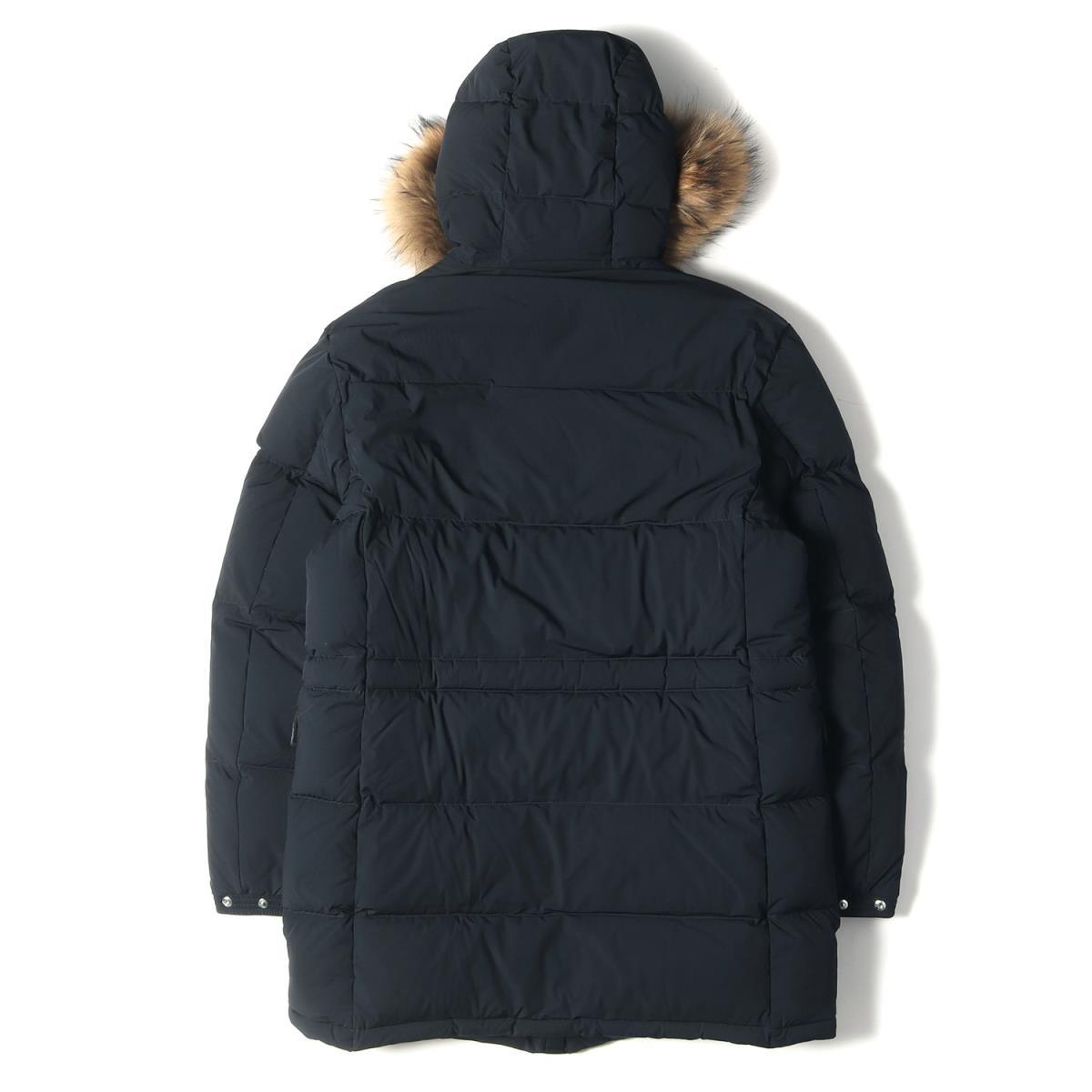 dunhill ダンヒル ジャケット ラクーンファーフード付き ストレッチ 