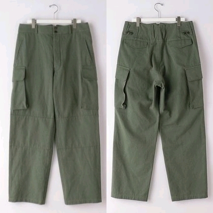 新品□21AW MAATEE&SONS カーゴパンツ ARMY PANTS 2 ヨリ杢 MILITARY 