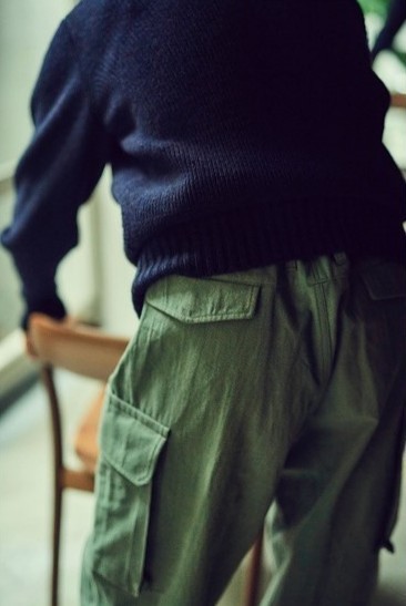 新品□21AW MAATEE&SONS カーゴパンツ ARMY PANTS 2 ヨリ杢 MILITARY 