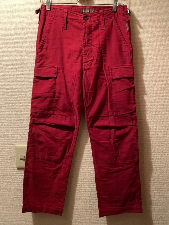 MONCLER モンクレール コーデュロイパンツ カーゴパンツ 赤パンツ