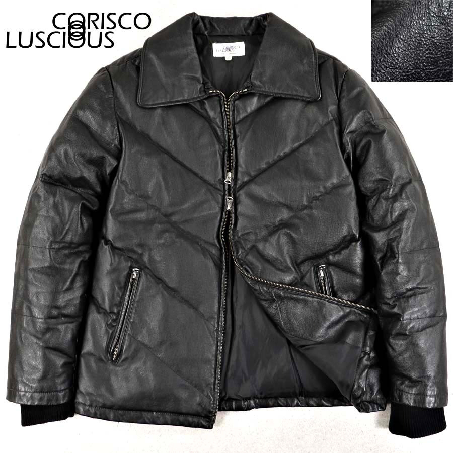 限定SALE，得価 堅牢 アメカジ CORISCO コリスコ 本革 オールレザー ライダース ダウンジャケット 黒 ブラック L(Lサイズ)｜売買されたオークション情報、yahooの商品情報をアーカイブ公開 - オークファン Lサイズ