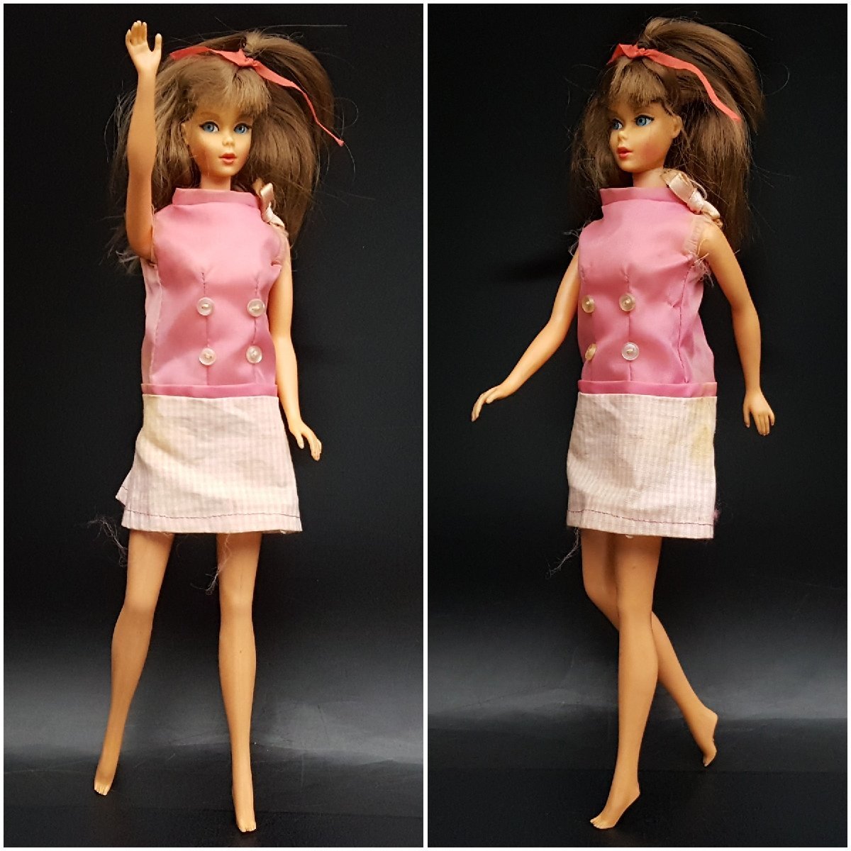 宝蔵】ツイストバービー Barbie 人形 1966年 made in japan ウエストが