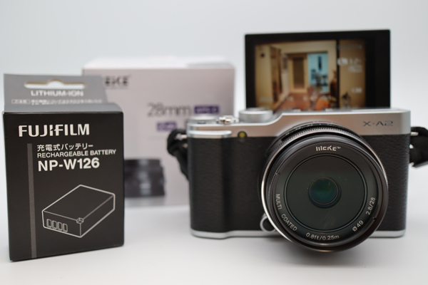 富士フイルム FUJIFILM X-A2 ボディ と Meike 28mm f2.8 マニュアル
