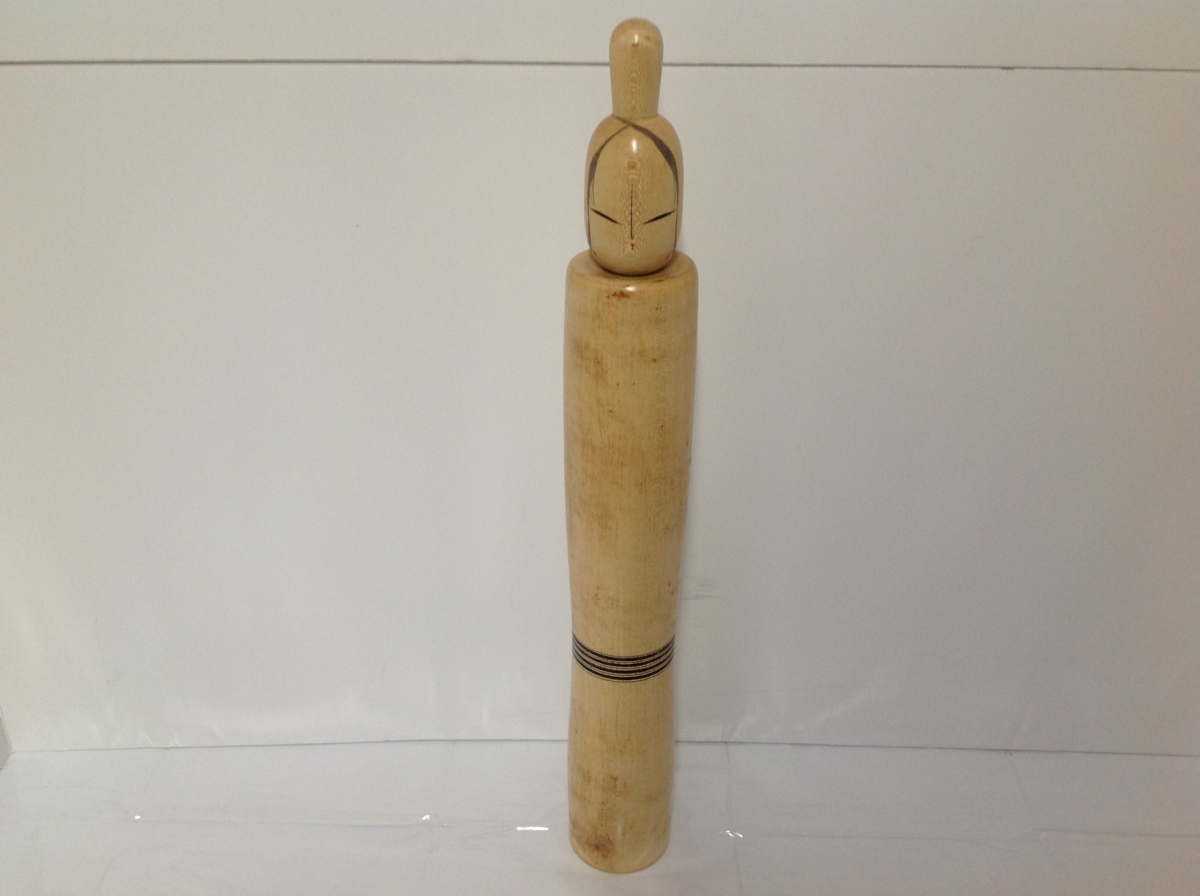 中古品】創作こけし 灯影 ほかげ 志藤尚山 作 在銘 尚山 総理大臣賞 
