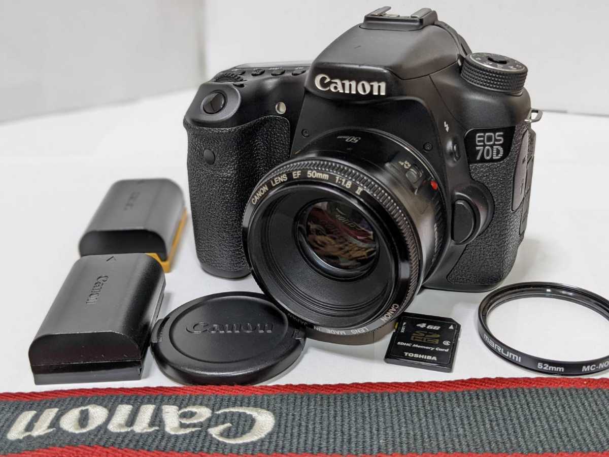 SALE，低価 大 Canon EOS 70D EF 50mm 1.8Ⅱ キャノン 単焦点レンズセット(キヤノン)｜売買されたオークション情報、yahooの商品情報をアーカイブ公開 - オークファン キヤノン