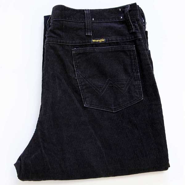☆80s USA製 Wranglerラングラー 82665 コーデュロイパンツ 黒 w38
