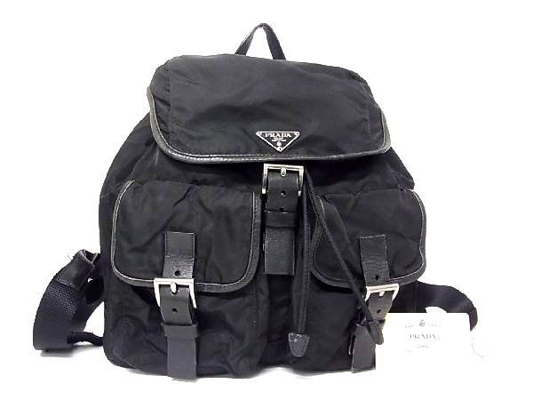 1円 PRADA プラダ テスートナイロン 巾着型 SV金具 リュックサック 