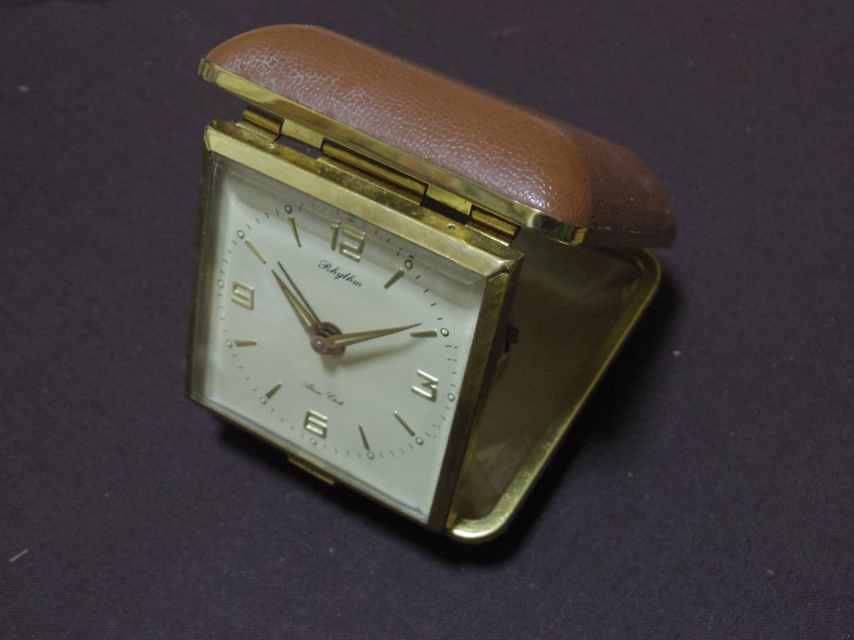 目覚まし時計／ゼンマイ式トラベル時計／リズム時計☆即決・送込☆昭和