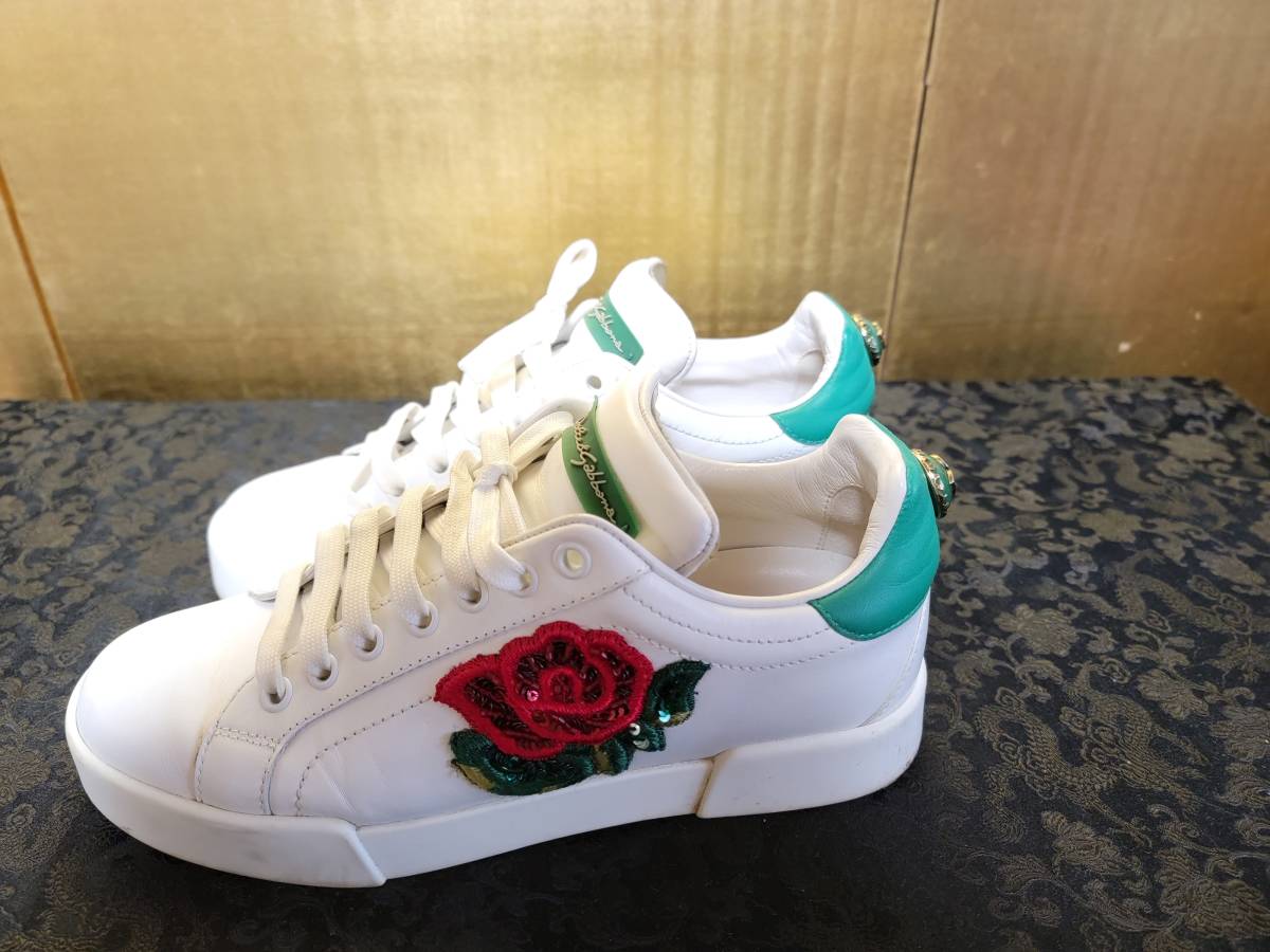 本物☆ドルチェ＆ガッパーナ DOLCE＆GABBANA スニーカーイタリア製サイズ37 日本サイズ約24センチ