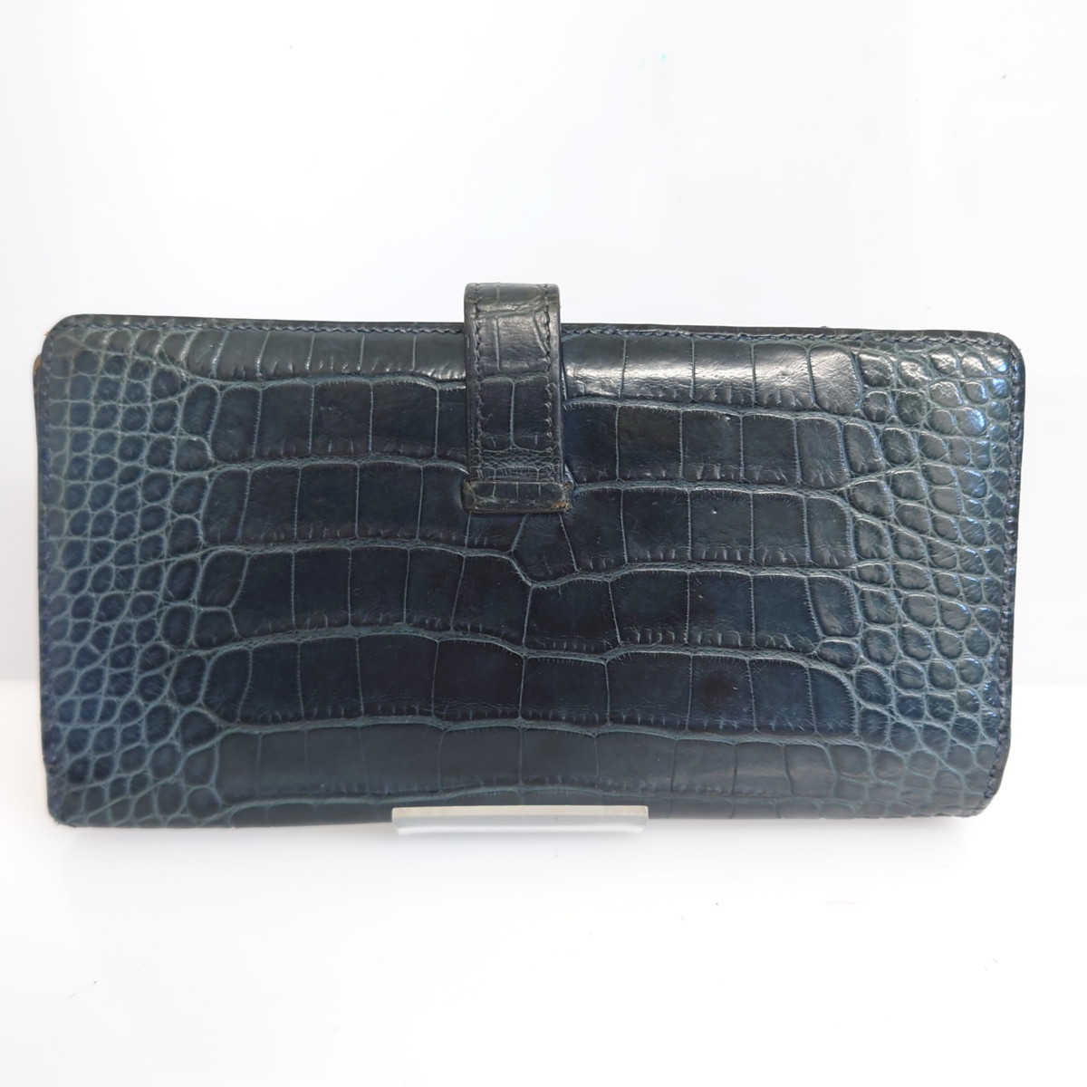 HERMES エルメス 財布 ベアン クロコダイル アリゲーター マット □F 