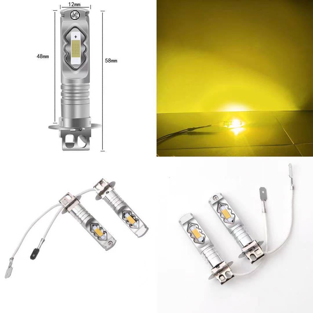 12V/24V H3 72W バルブ ETi 7035 高爆光！ LED フォグランプ 2個セット