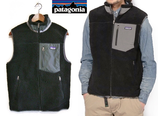 定価2.1万 patagoniaクラシック レトロXベストS M グレーブラック布 