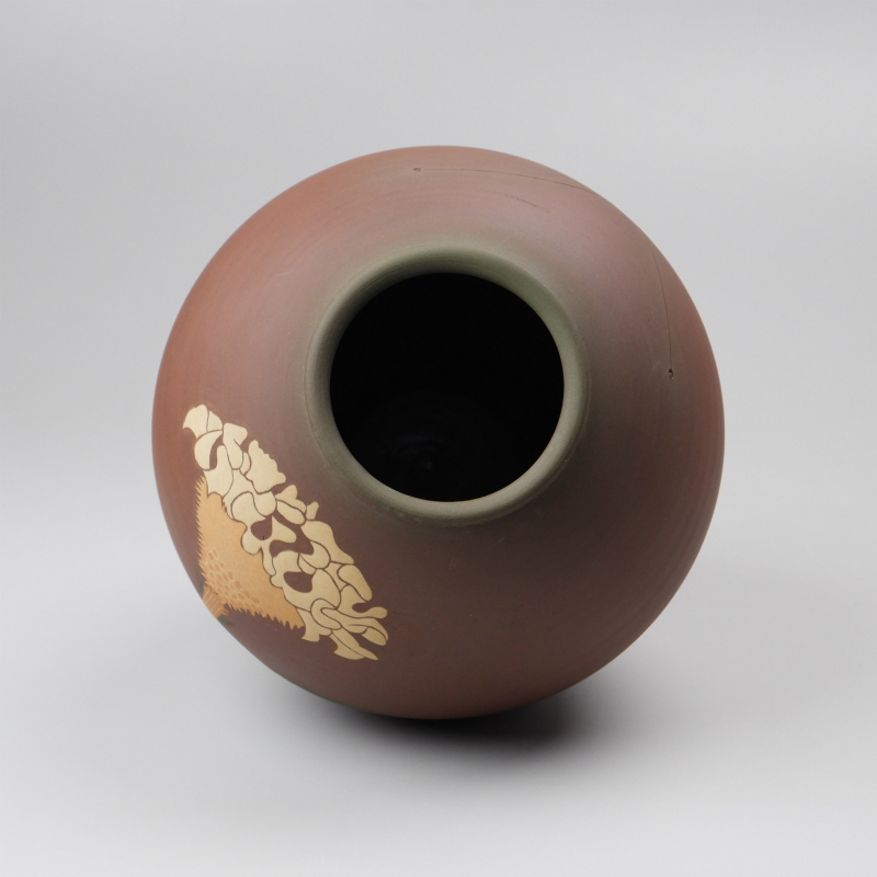 今井政之 共箱 Yahoo!オークション 花瓶 象嵌彩 鶏頭 茶道具 A0106 - 1