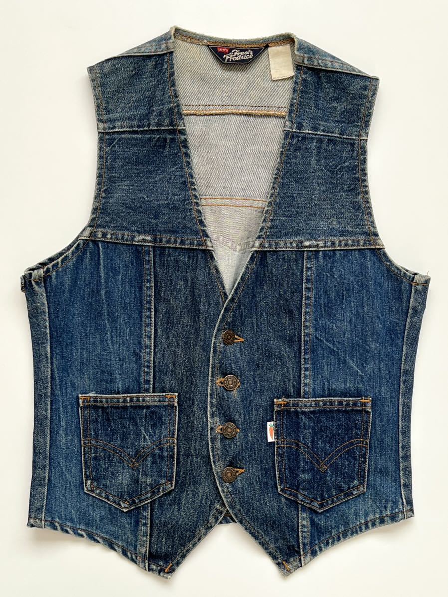 70s LEVI'S FRESH PRODUCE デニム ベスト ヴィンテージ ビンテージ