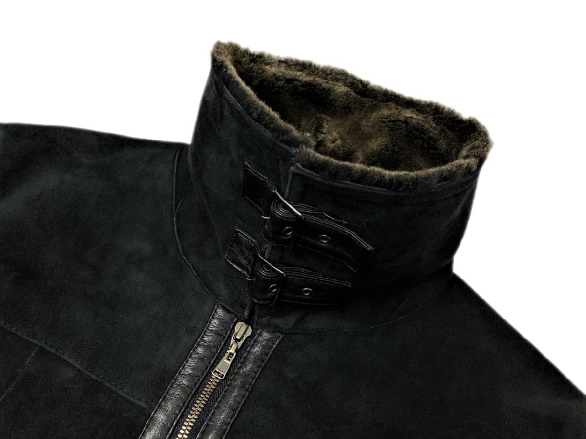 美品 定価13万 極暖! コムサデモード メン 最高級 極上リアルムートン