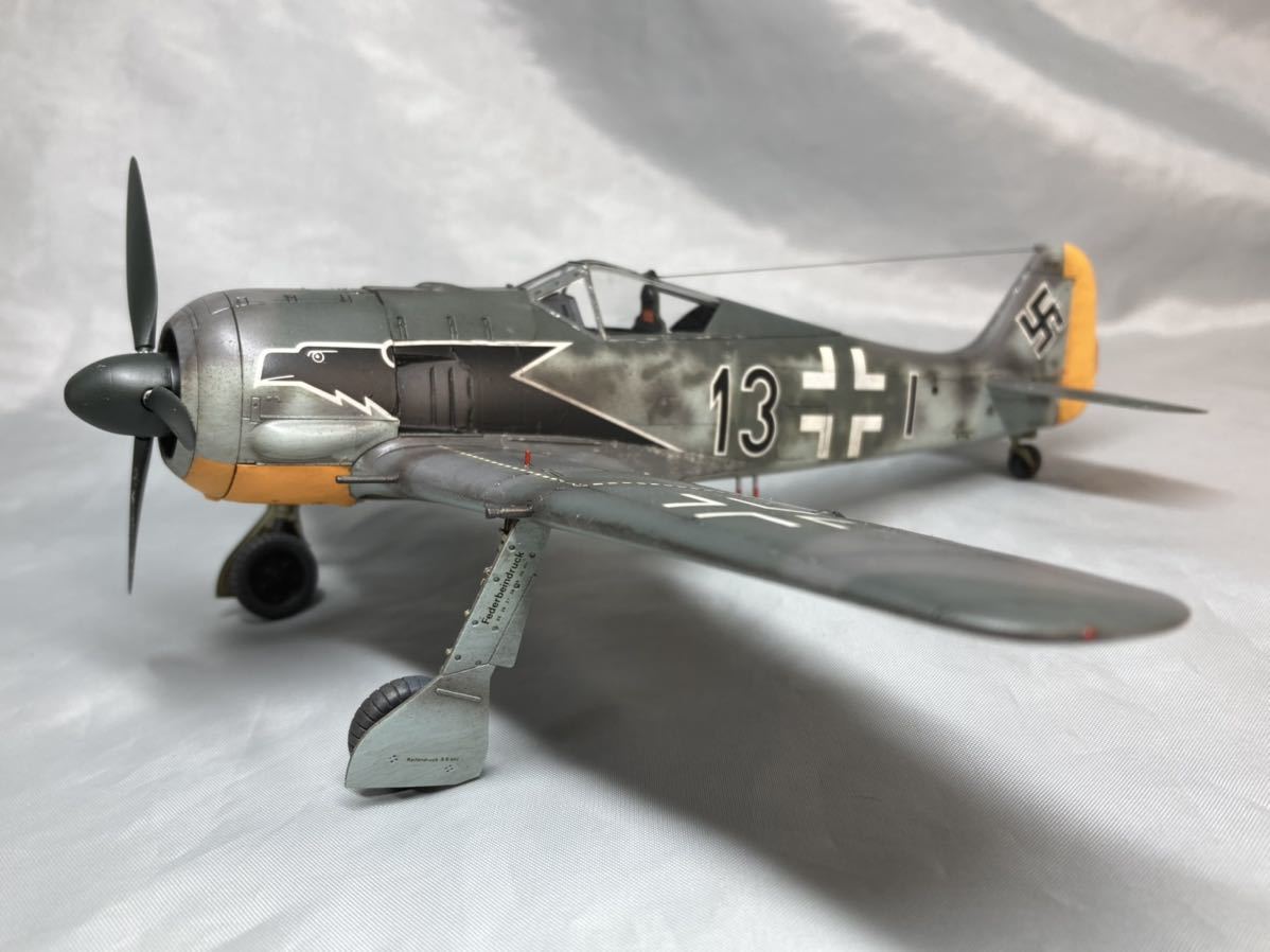 タミヤ 1/48 ドイツ空軍 フォッケウルフ Fw190A-3 完成品(完成品