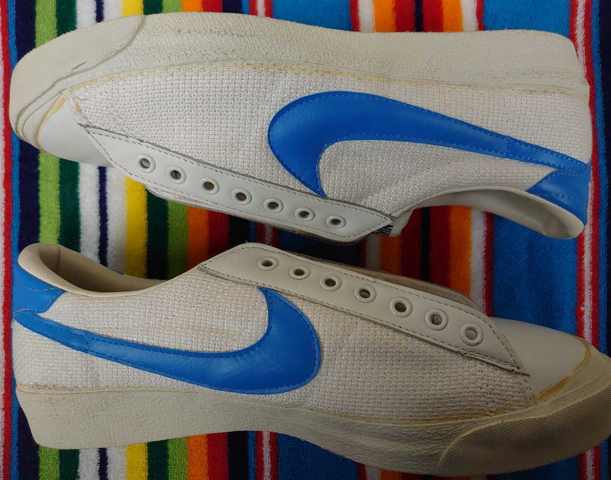 1979-1982年製☆NIKE MATCH POINT MESH WHITE×BLUE US9.5 DEAD STOCK 