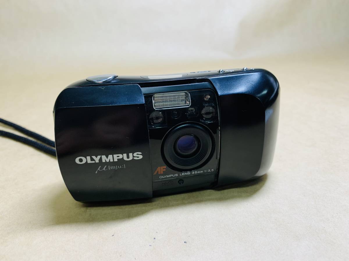 オリンパス μ OLYMPUS ミュー ブラック mju 初代 ZOOM フィルムカメラ