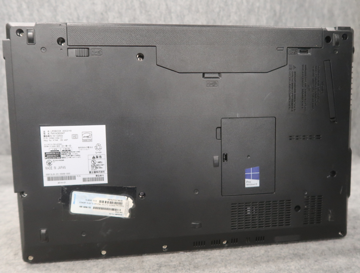 富士通 LIFEBOOK A553/HX Celeron 1000M 1.8GHz 2GB DVD-ROM ノート