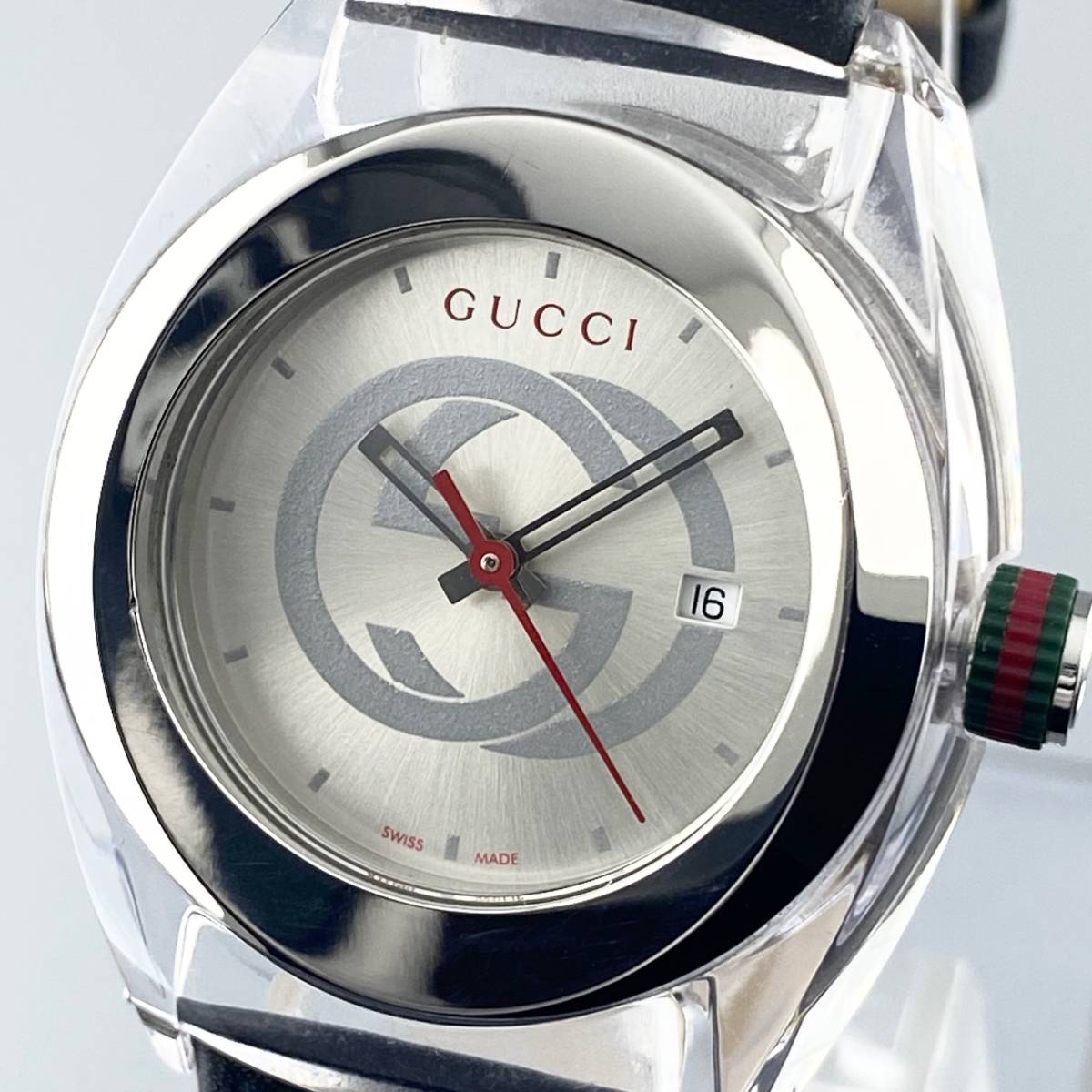 グッチ シンク GUCCI SYNC 137.1 メンズ腕時計 稼働 ブラック