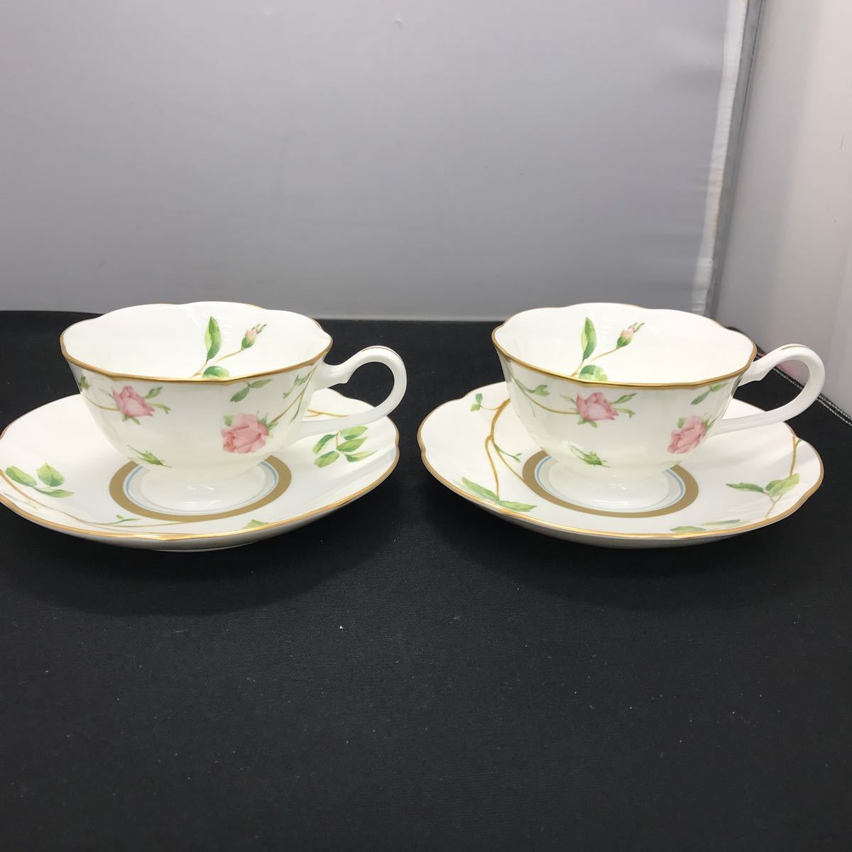 サ) 【未使用品】 ナルミ ロージーレーン ペア カップ&ソーサー 