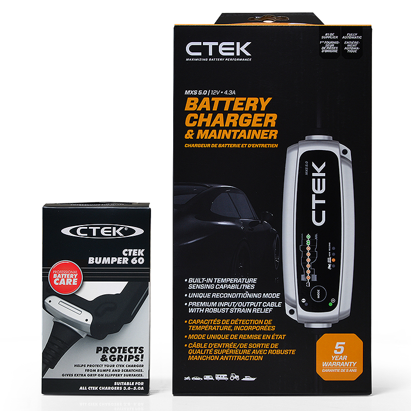 CTEK シーテック バッテリー チャージャー 新世代 2020モデル 8ステップ充電 MXS 5.0 日本語説明書付 バンパーセット 送料無料 CTEK シーテック バッテリー 正規 メンテナンス MXS5.0JP