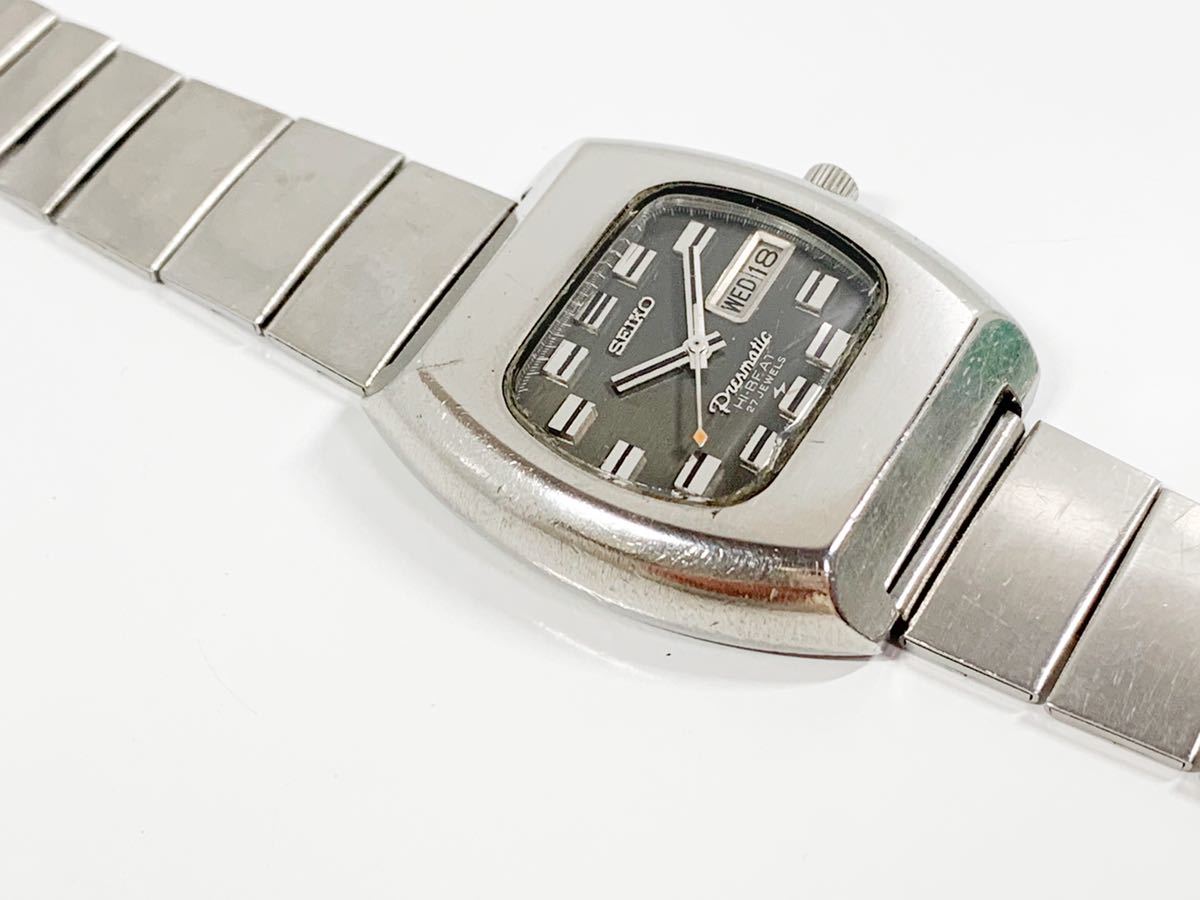 セイコー セイコー プレスマチック 27石 ハイビート 自動巻時計 絹目