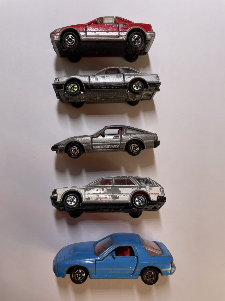 トミカ 5台セット MR-2、ソアラ2800GT、フェアレディZ 300ZX、ブルー 