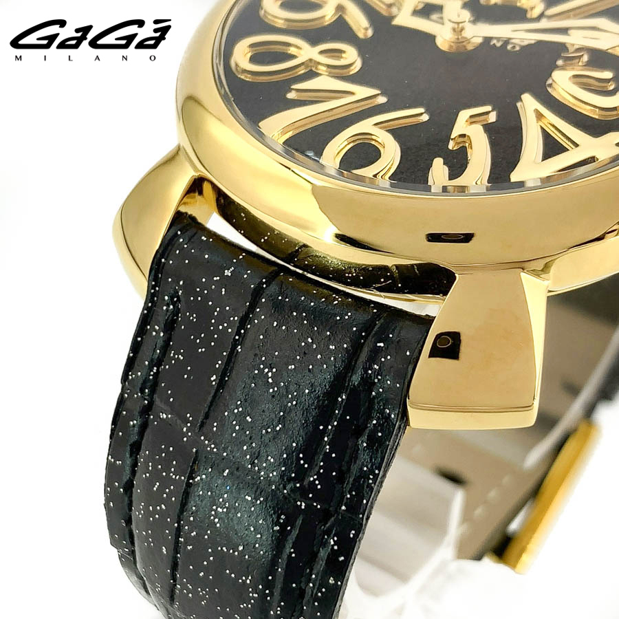 1円】GaGa MILANO ブラックマヌアーレスターダスト40MMユニセックス