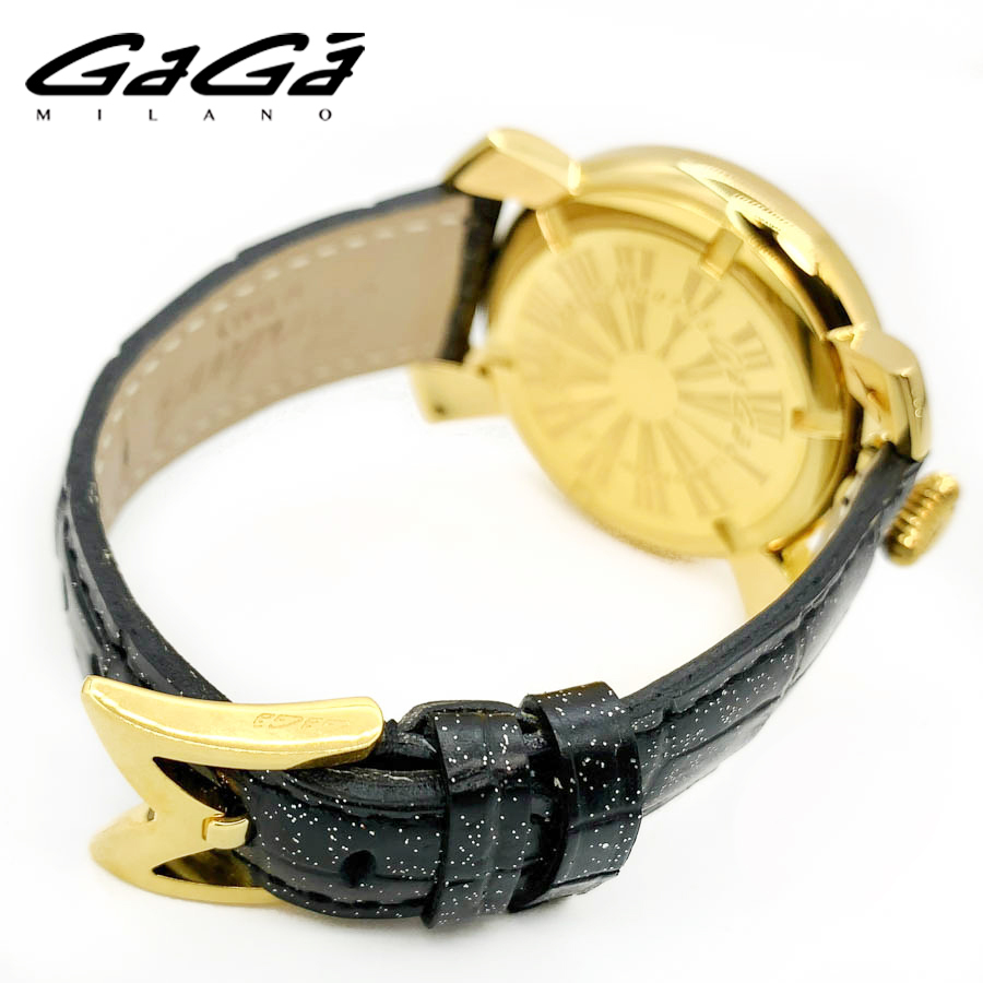 1円】GaGa MILANO ブラックマヌアーレスターダスト40MMユニセックス