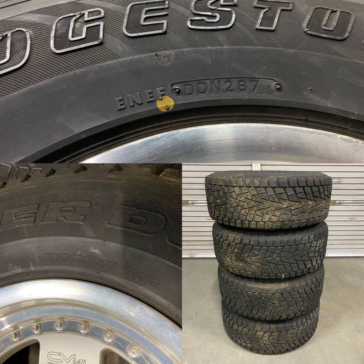 4JJ27 【売り切り】BRIDGESTONE CV645 15インチ ホイール 8JJ +10 