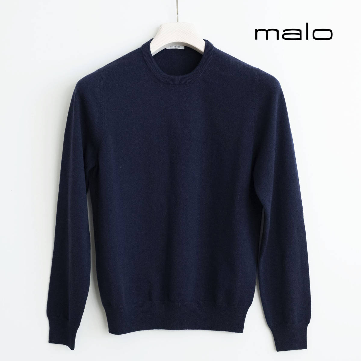 No.3375☆Malo マロ☆イタリアが誇る 最高級カシミヤ100％ クルー 