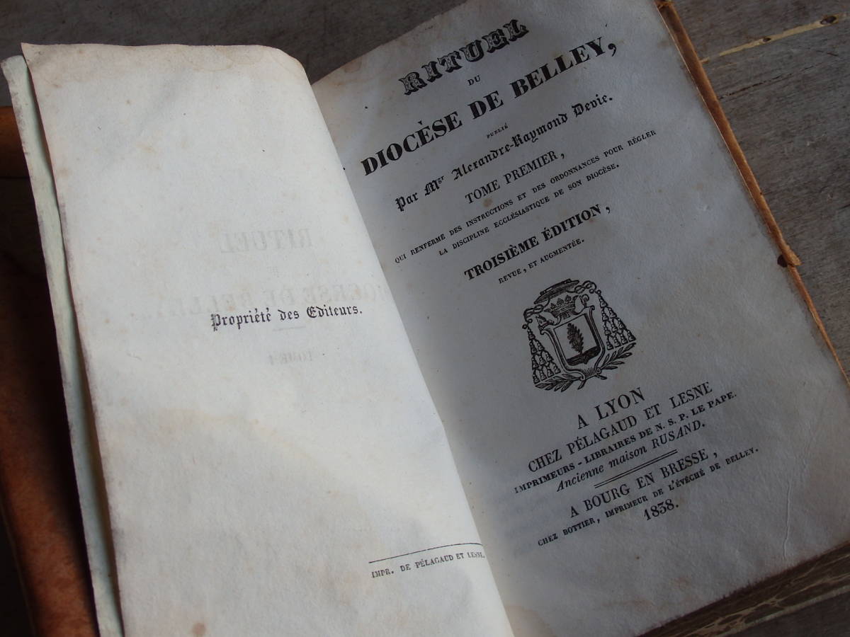 古書 本 フランスアンティーク 洋書 ブック オブジェ 古本 紙もの 19