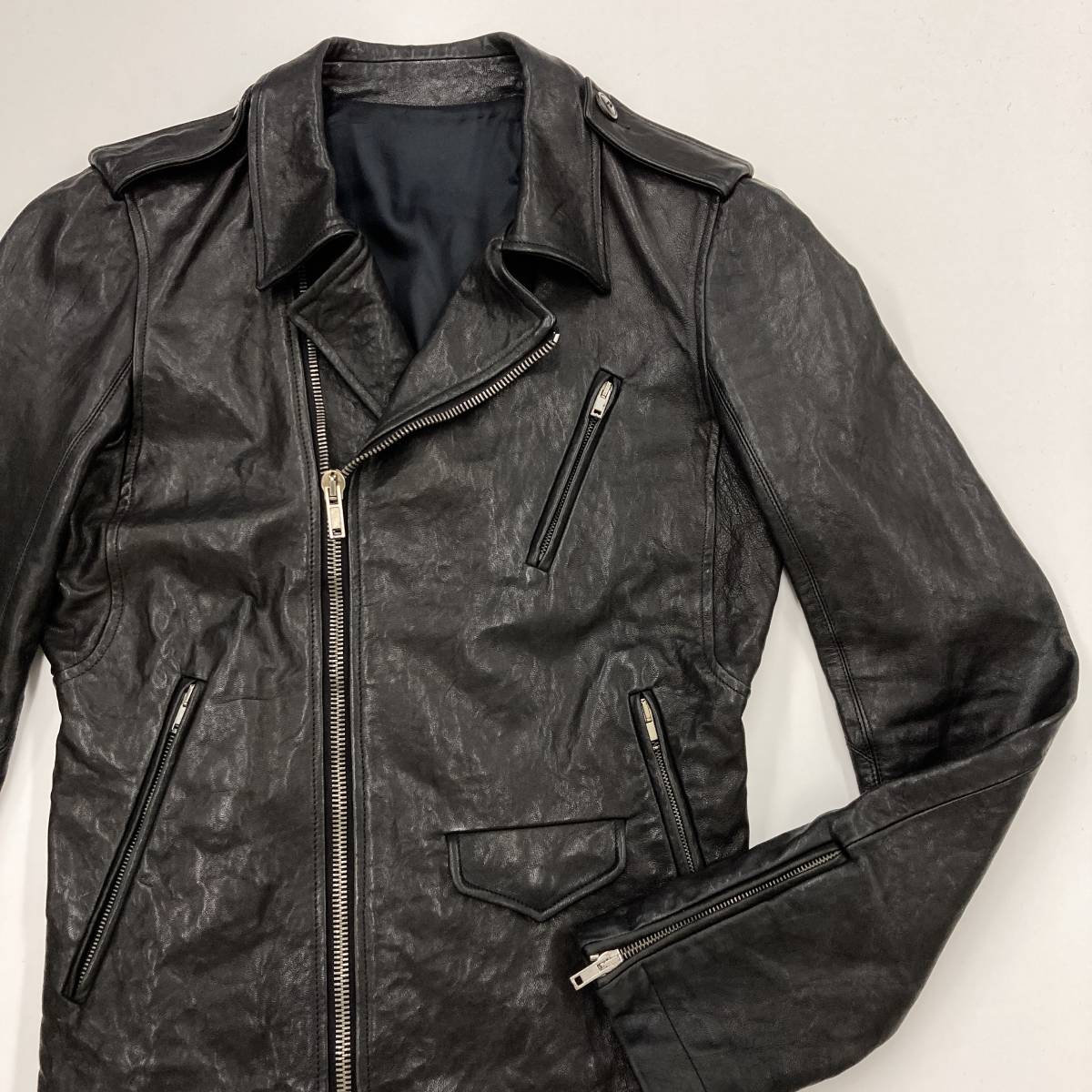 RickOwens ラムレザー ダブルライダース ブラック 黒 XSサイズ リック 