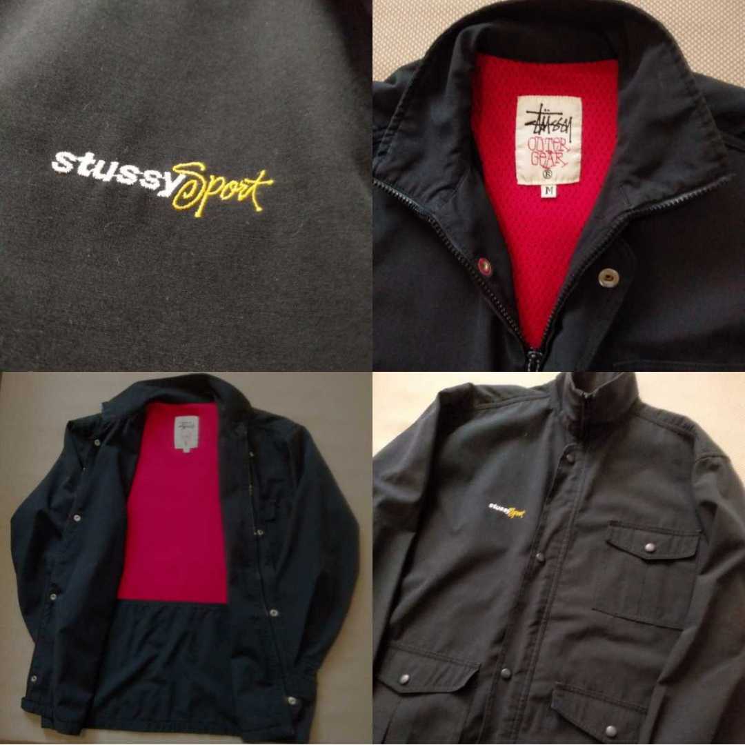 1996 OLD STUSSY SPORT 90s USA製 M 黒 スタンドカラー 1996 OLD STUSSY SPORT 90s USA製 M 黒 スタンドカラー