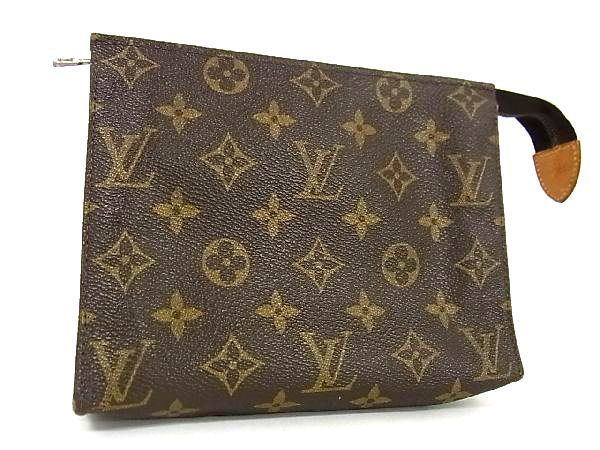 モノグラム M47544 1円 ポッシュトワイレット19 ケース BQ3346 1円 LOUIS VUITTON ルイヴィトン M47544 モノグラム ポッシュトワレ マルチポーチ コスメポーチ 小物入れ レディース ブラウン系 V8695bk
