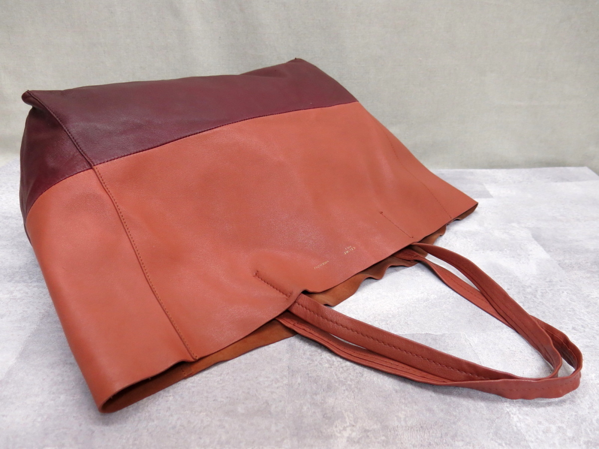○美品○CELINE セリーヌ○ホリゾンタル カバ○レザー 本革○バイ