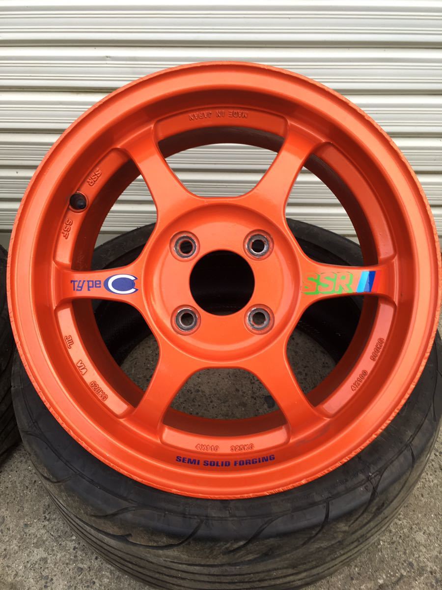 SSR TYPE C 14インチ 6J 38 中古 タイプC リバース 軽量 4穴 PCD100 