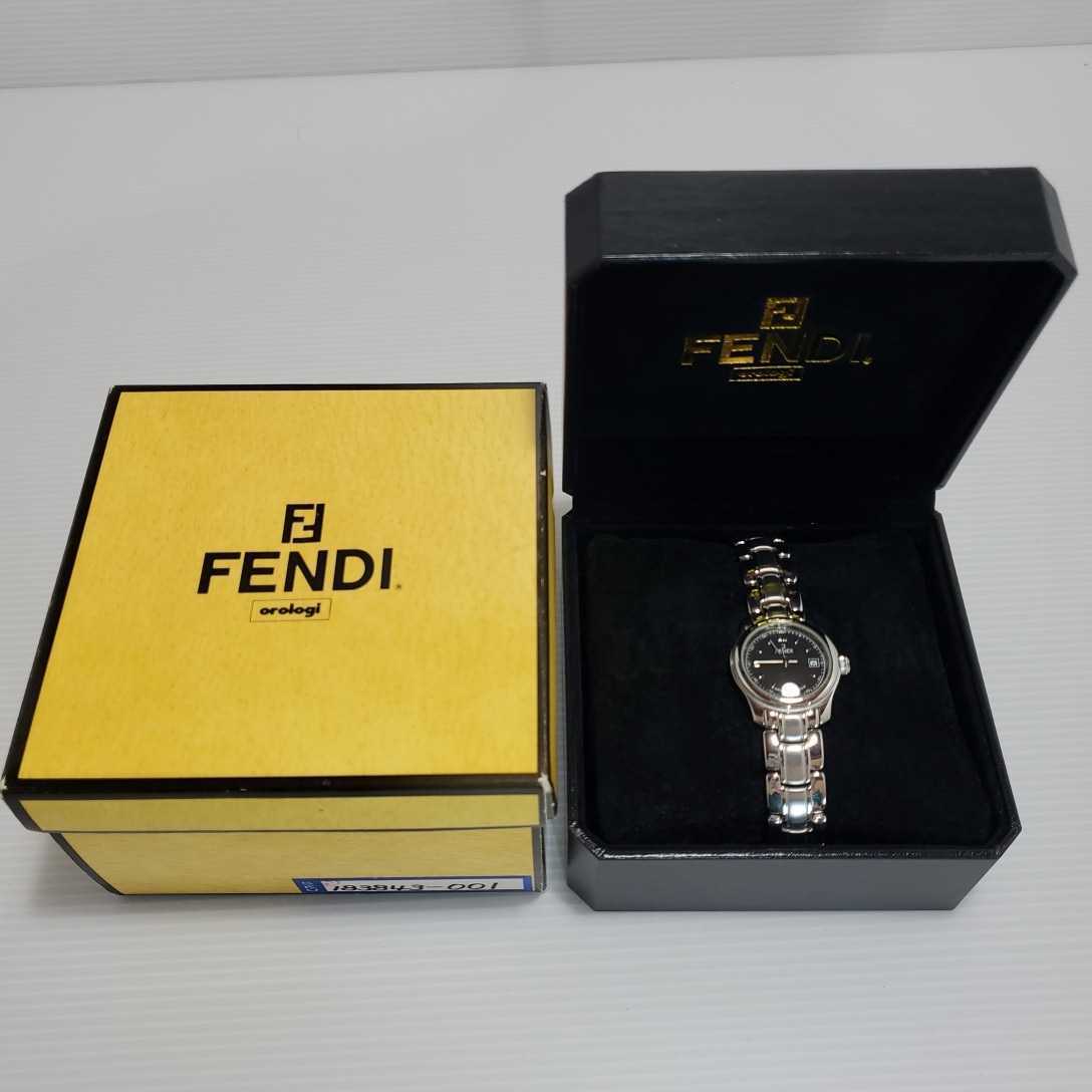 中古】フェンディ FENDI レディース腕時計 箱付き 電池切れ シルバー 