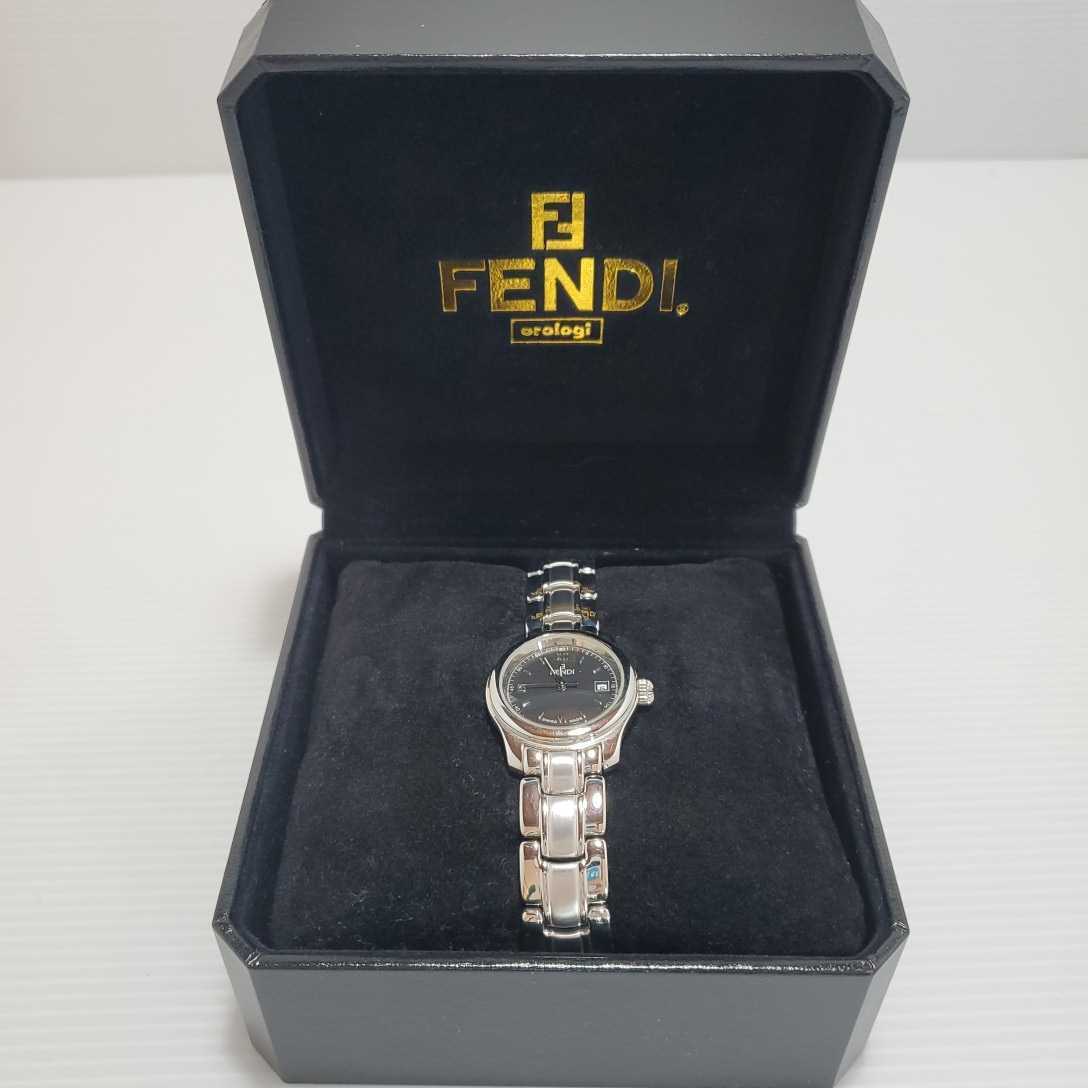 中古】フェンディ FENDI レディース腕時計 箱付き 電池切れ シルバー 