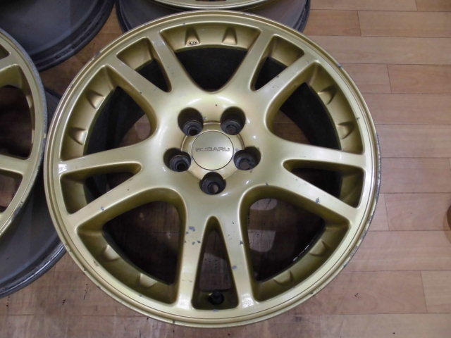 スバル インプレッサ WRX GDB 純正 ゴールド ホイール 4本 5H-100 17 