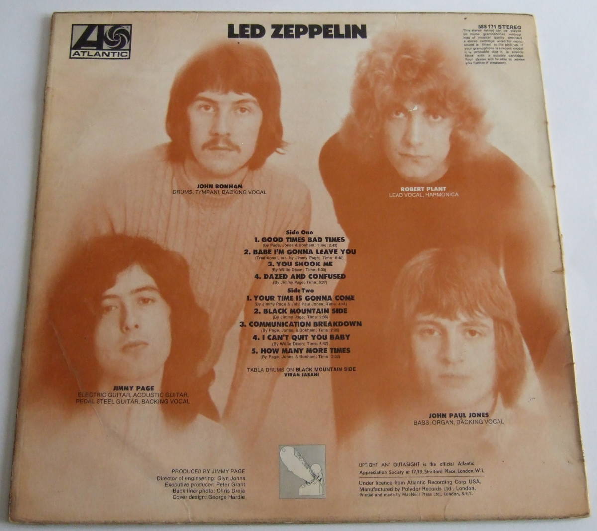 Led Zeppelin UK - I Vinyl | – 1st 0 Turquoise Album Debut Pressing