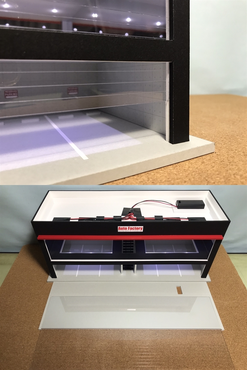 ミニカー専用ジオラマ：1/43 カーディーラーⅣ（ブラック