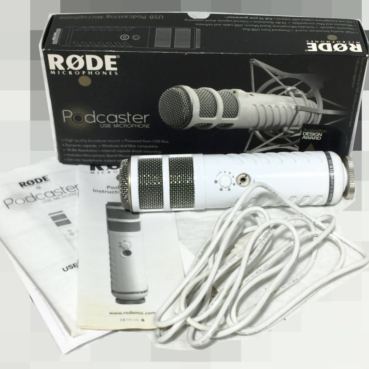 RØDE Podcaster ホワイト コンデンサーマイク Rode Podcaster USB