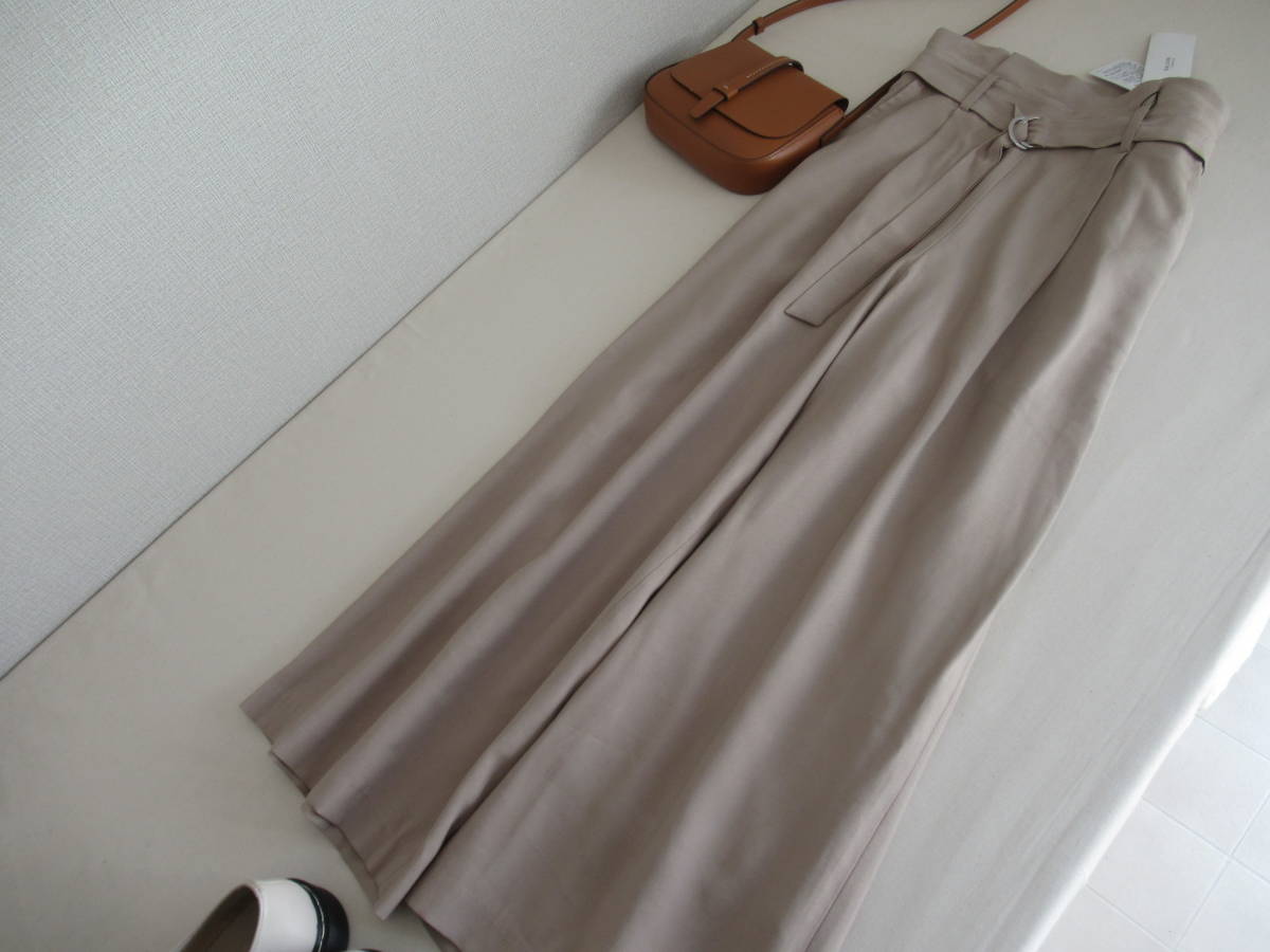 レディース パンツ ワイドパンツ ウェザータックワイドパンツ レディース（ブランドバビロン）（パンツ BABYLONE（バビロン） | ビッグリングベルト付きワイドパンツ[k8595v] ベルーナ公式 - パピヨン(SAISON 美脚効果 ベルト リネンライク PLUS ４つの機能付ひんやり共布リボン付ワイドパンツ