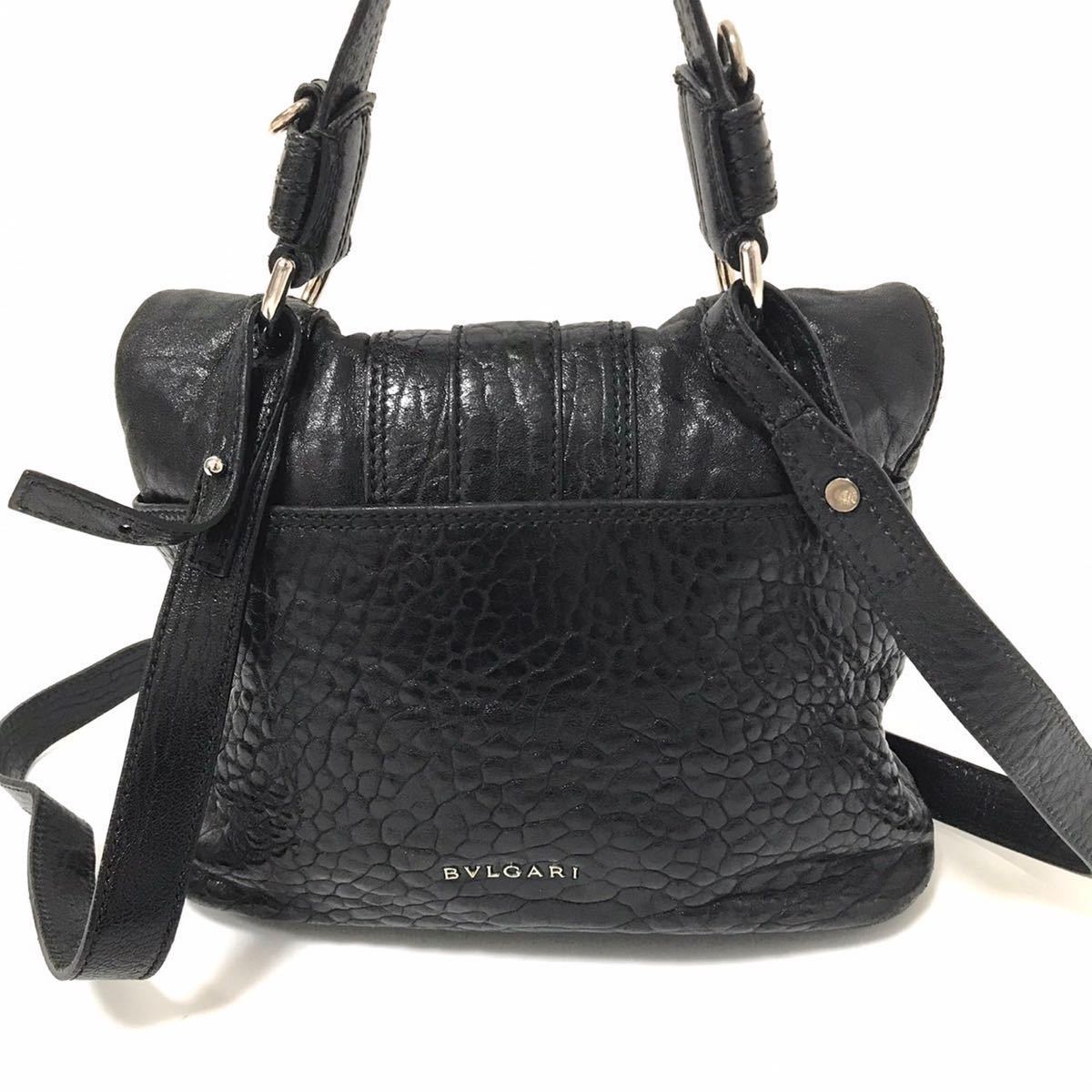 1円スタート◇【美品】BVLGARI ブルガリ レオーニ レザー 2way 